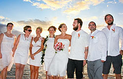 Wedding group on a private Maui sailboat charter