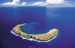 Overlooking Molokini snub diving location