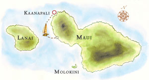 Map for Trip from Maalaea