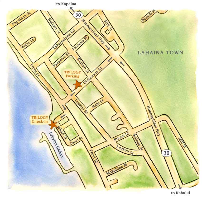 Map of Lahaina Town