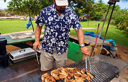Cooking up bbq chicken