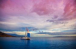 Maui sunset cruise with Kahoolawe in the background